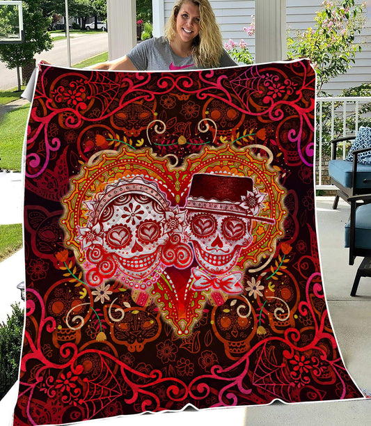 Sugar Skull Couple Quilt AM082027