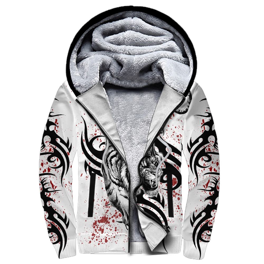 White Tiger Tattoo 3D All Over Printed Shirts For Men and Women