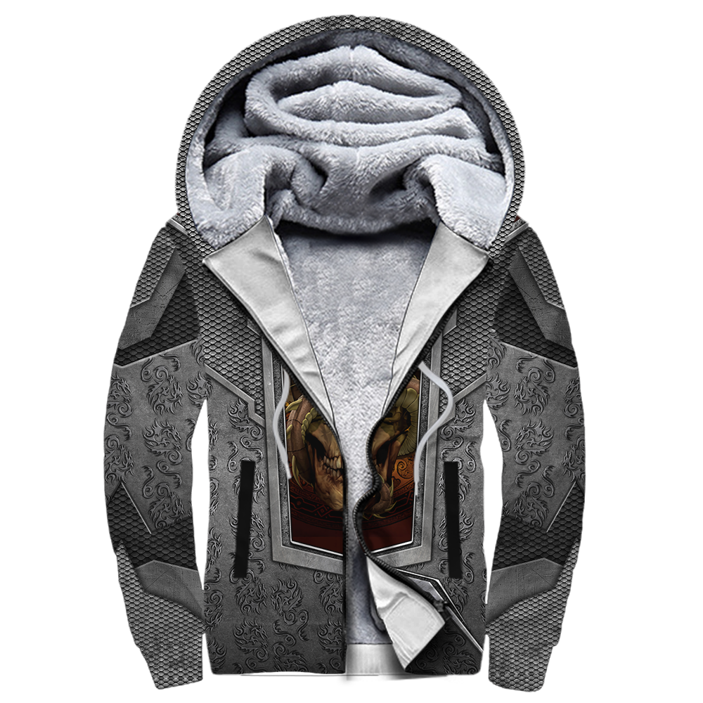 3D Tattoo and Dungeon Dragon Hoodie HAC020113-Apparel-NM-Fleecezip hoodie-S-Vibe Cosy™