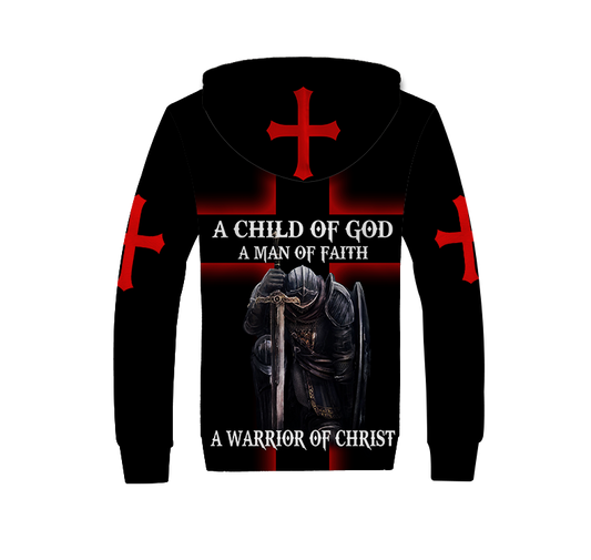 A CHILD OF GOD A MAN OF FAITH A WARRIOR OF CHRIST KNIGHT CHRISTIAN ALL OVER PRINTED SHIRTS