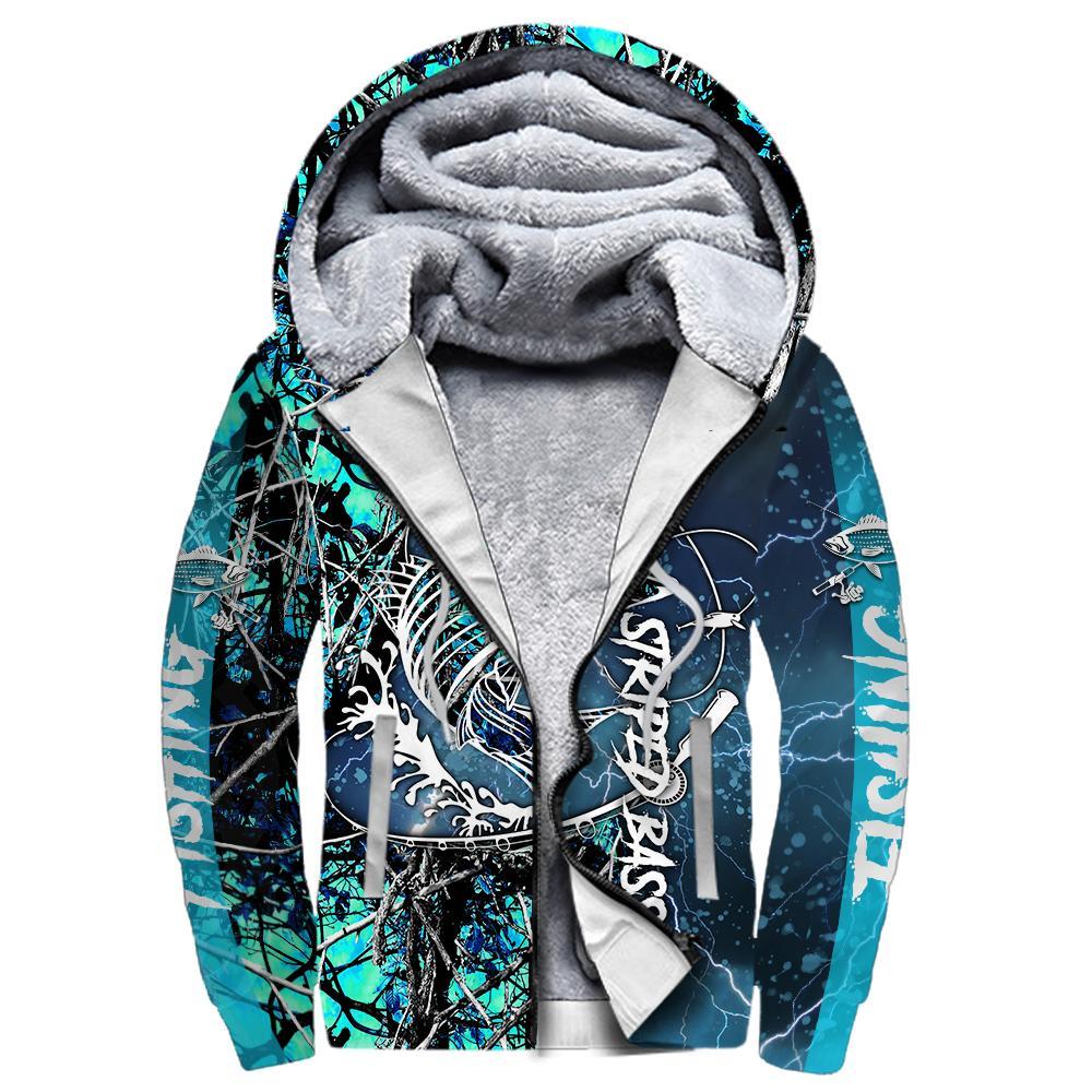 Striped Bass Fishing water camo all over printed shirts for men and women