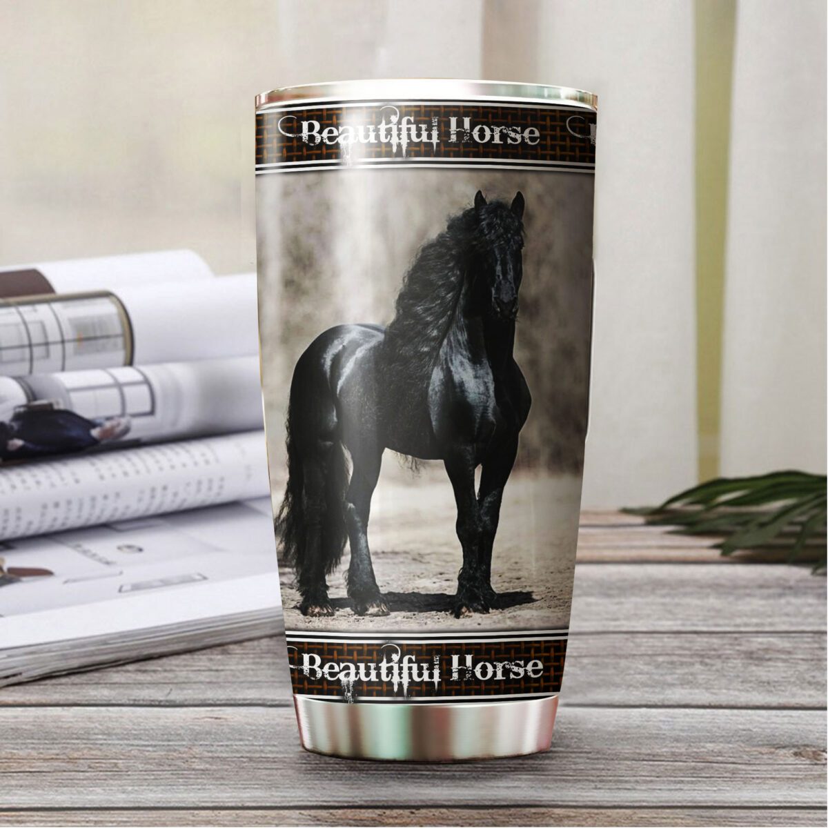 Beautiful Horse Stainless Steel Tumbler