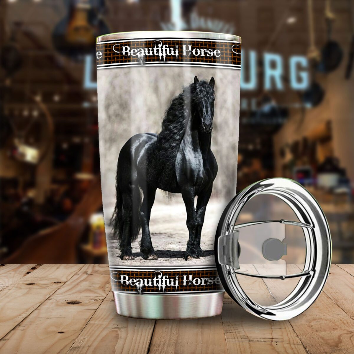Beautiful Horse Stainless Steel Tumbler