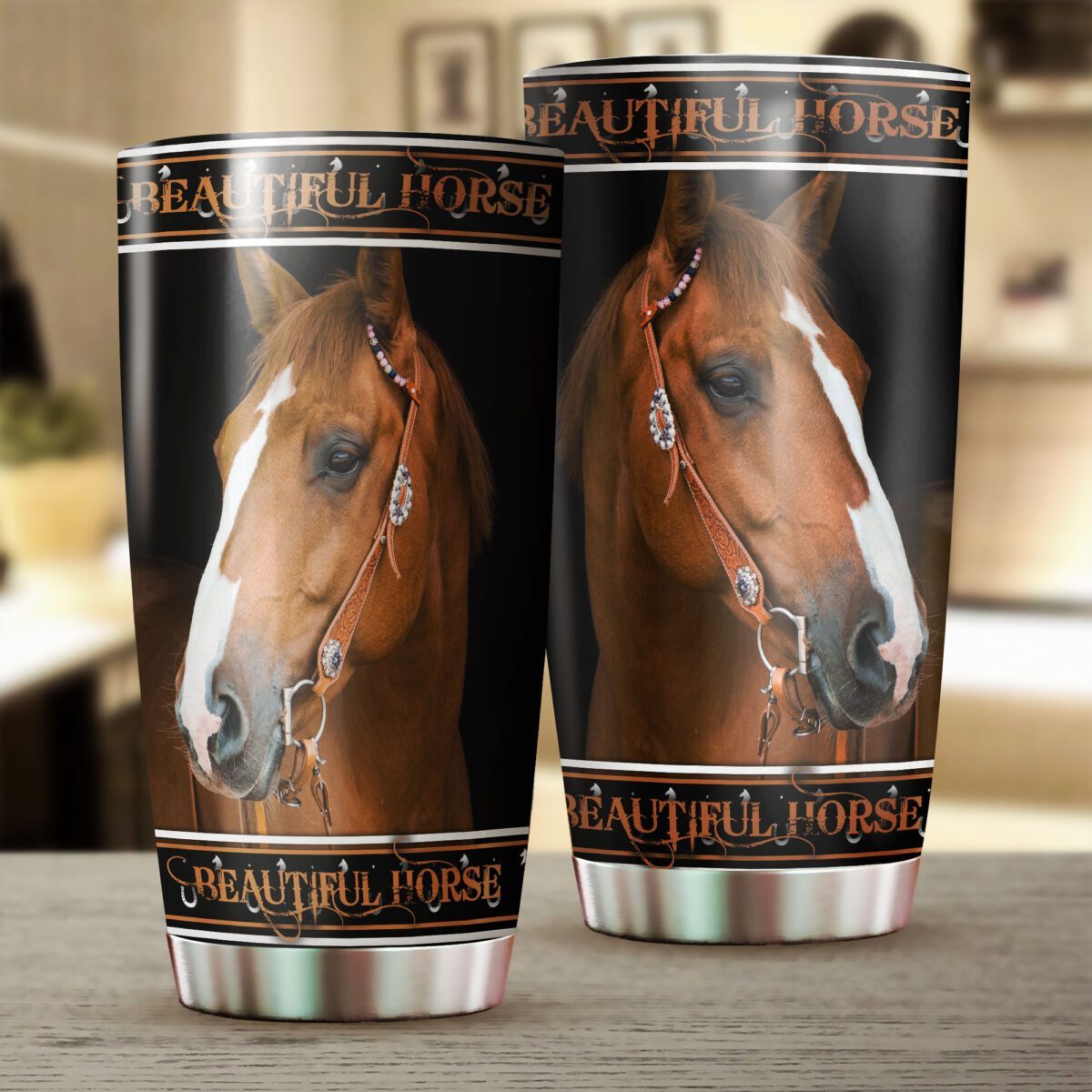 Beautiful Horse Stainless Steel Tumbler