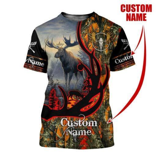 All Over Printed Customized Moose Hunting Hoodie MEI09252002-MEI