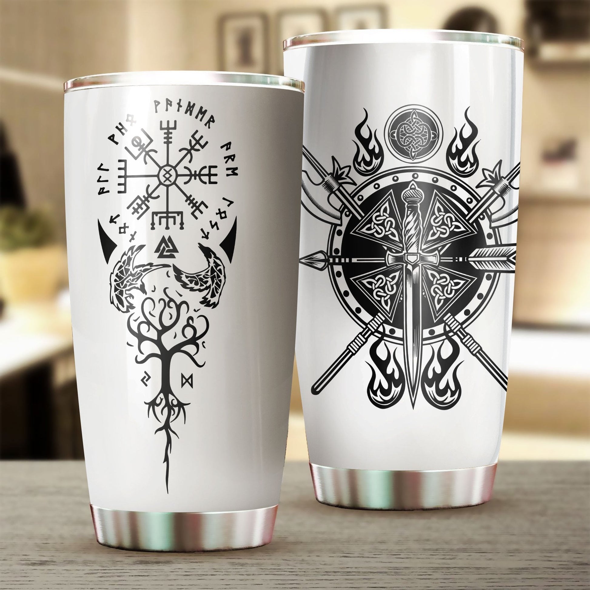 BEAUTIFUL VIKING STAINLESS STEEL TUMBLER - Amaze Style™-