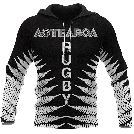 Aotearoa Rugby Silver Fern All Over Hoodie Classic Style HC0909 - Amaze Style™-Apparel