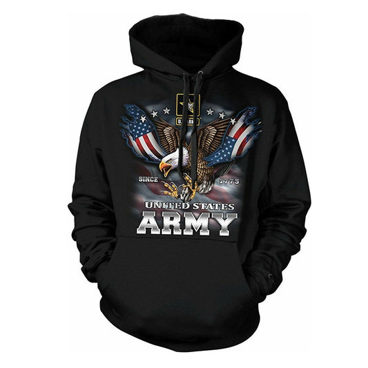 US Army Hoodie Since 1775 Eagle with American Flag Wings HC1702 - Amaze Style™-Apparel
