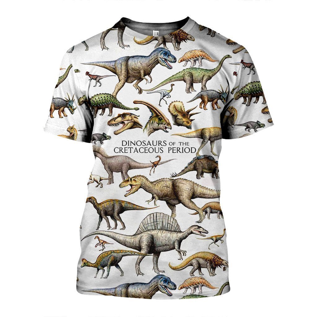 3D All Over Printed Dinosaurs Of The Cretaceous Period Shirts And Shorts - Amaze Style™-3D All Over Printed Clothes