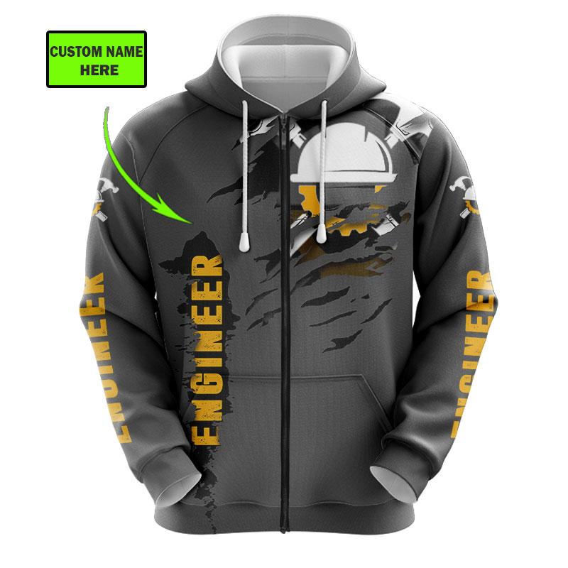 The Engineer - Persionaized Name 3D All Over Printed Shirts For Men