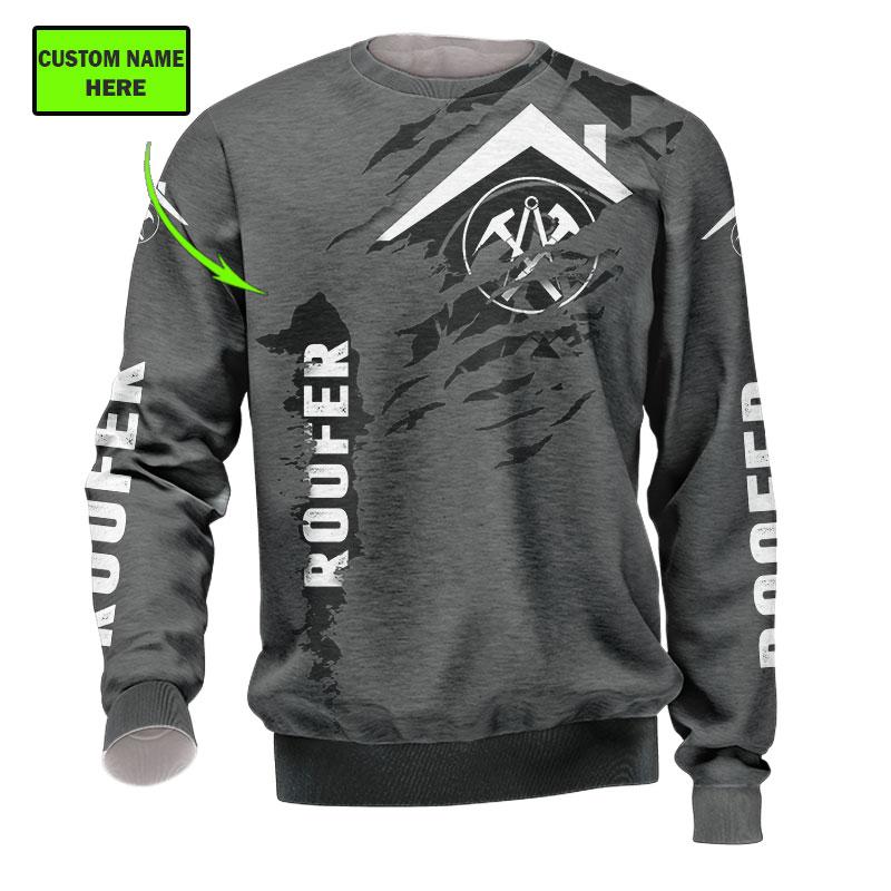 The Roofer Man Green 3D All Over Printed Shirts For Men