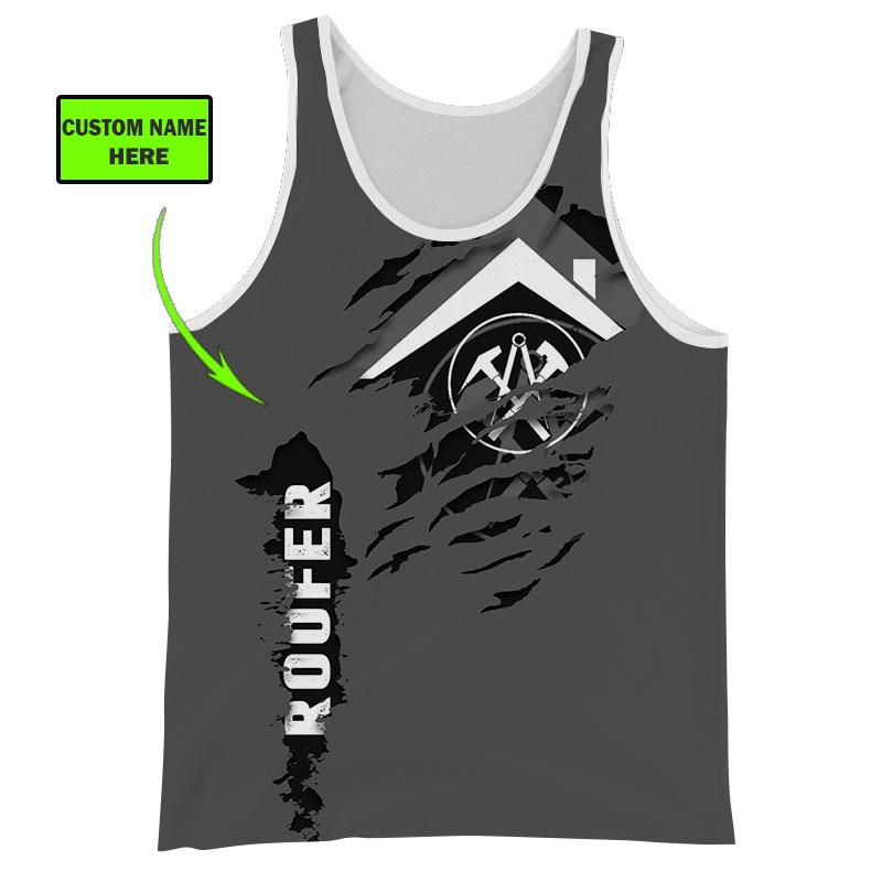 The Roofer Man Green 3D All Over Printed Shirts For Men