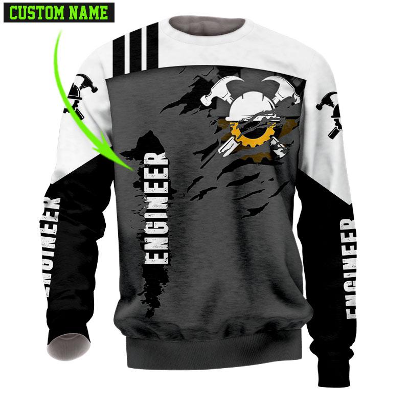 The Engineer - Persionaized Name 3D All Over Printed Shirts For Men