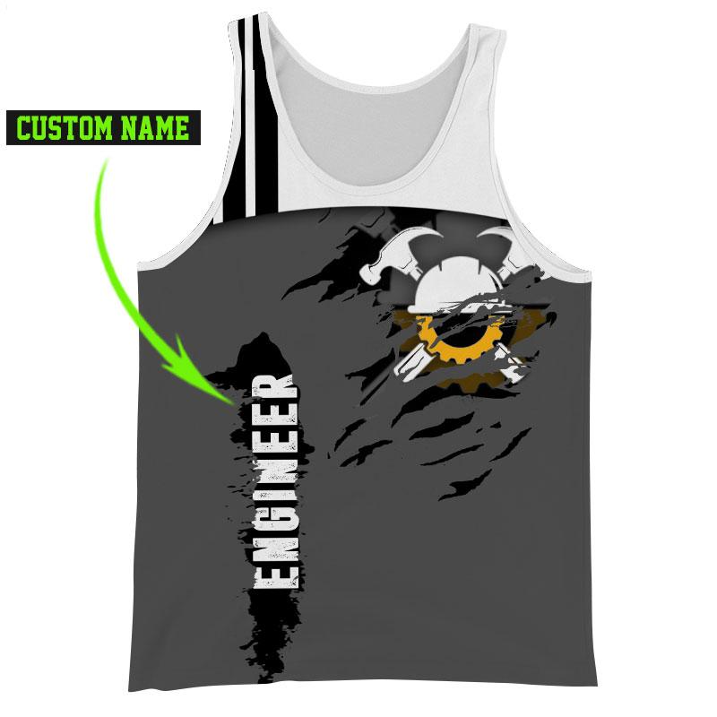 The Engineer - Persionaized Name 3D All Over Printed Shirts For Men