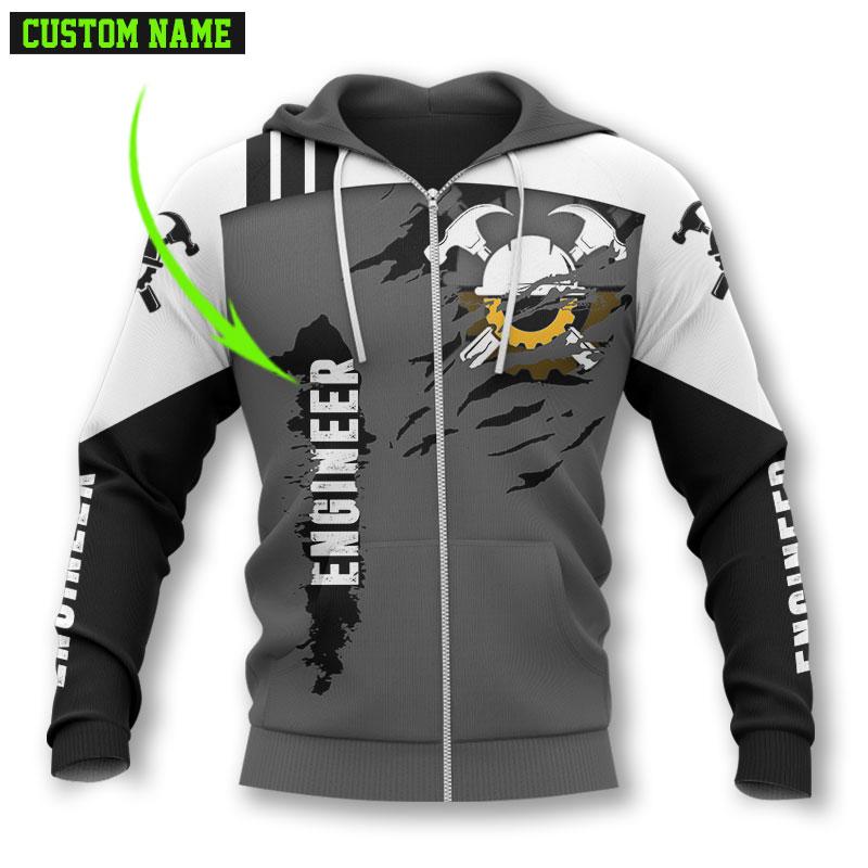 The Engineer - Persionaized Name 3D All Over Printed Shirts For Men