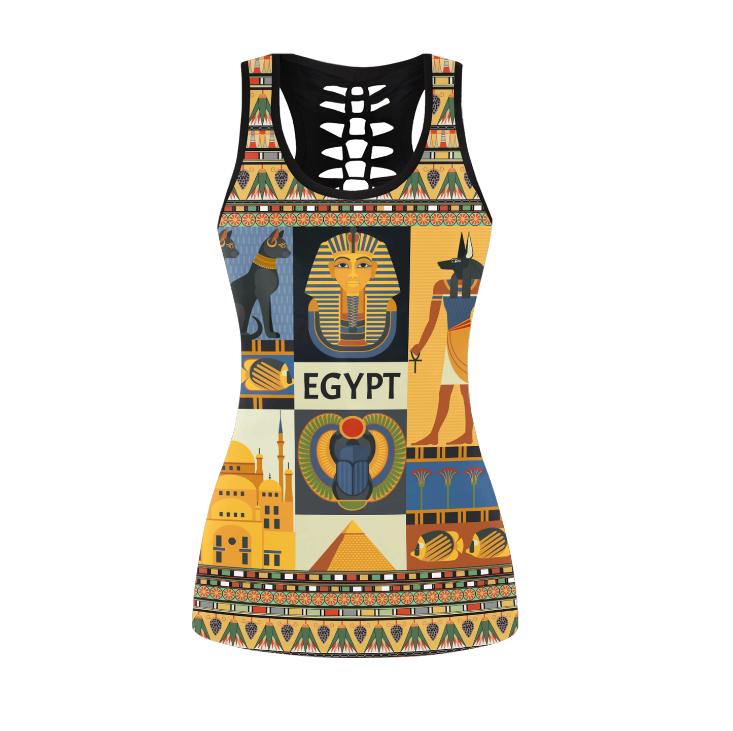 Ancient Egyptian Mythology Culture 3D print Combo Legging Tank