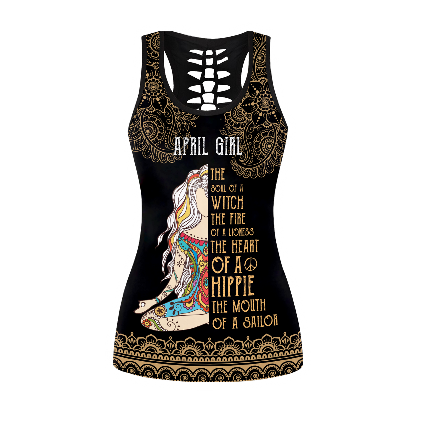 April girl The soul of a Witch Yoga Combo Legging Tank