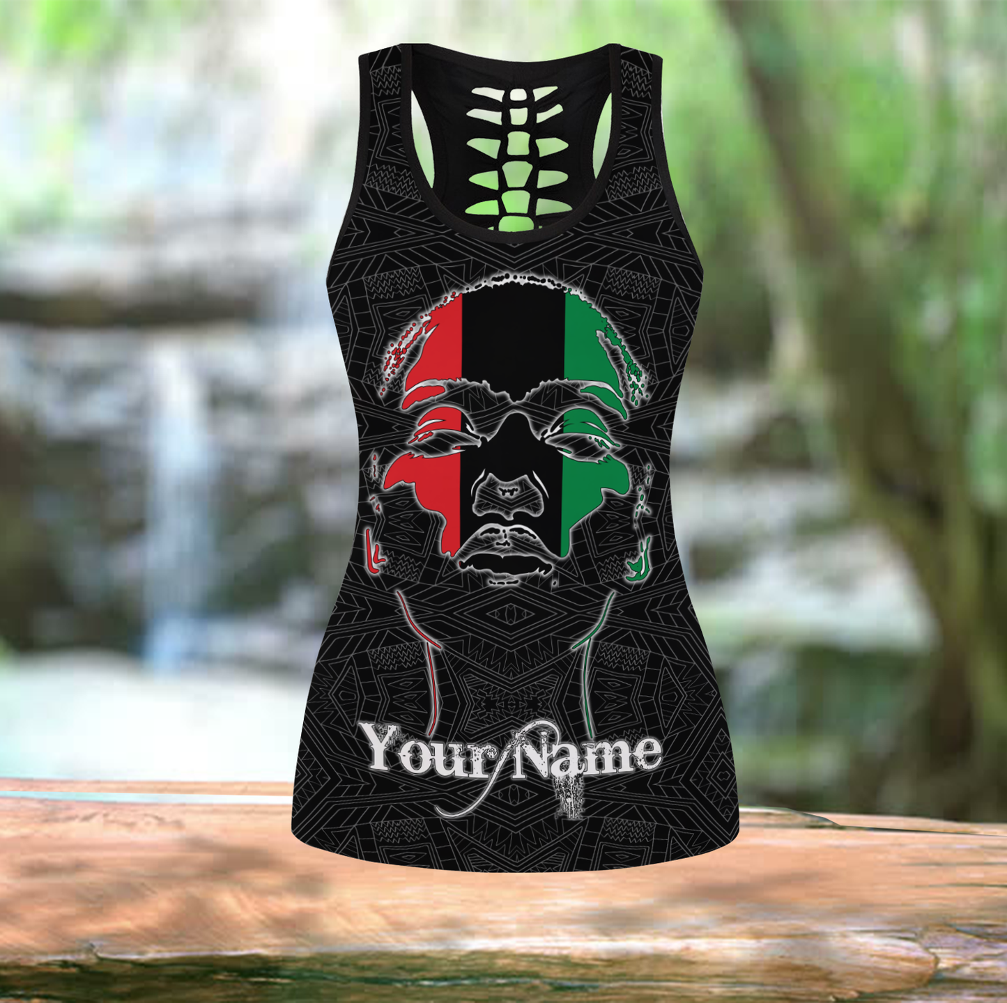 African American 3D print combo legging tanktop JJ20052102 KT