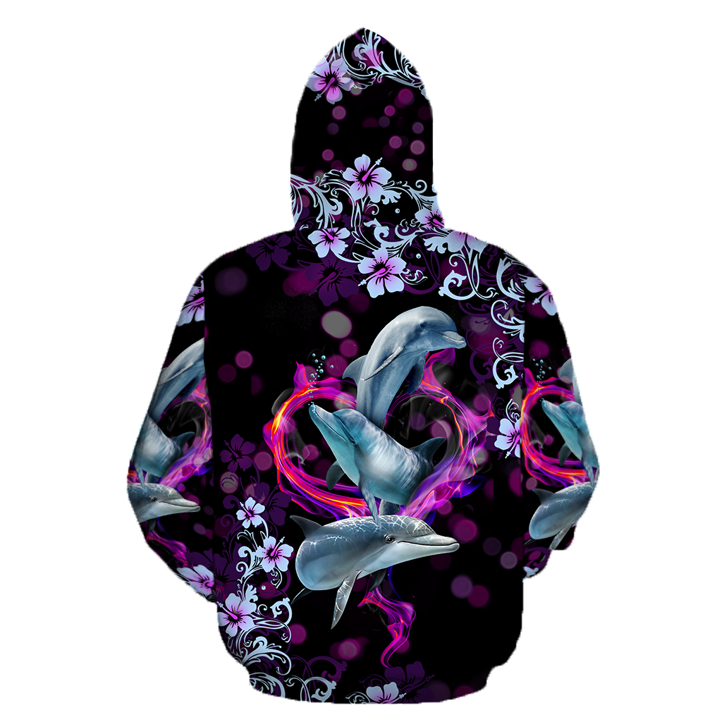 All Over Printed Dolphin Hoodie JJW01092002-MEI