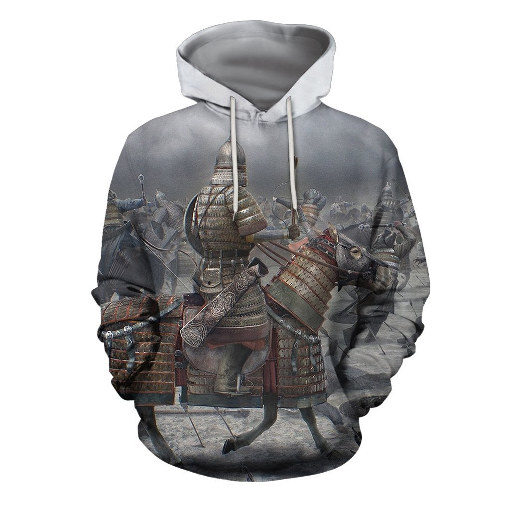 3D All Over Print Mongol Warriors War Hoodie - Amaze Style™-Apparel