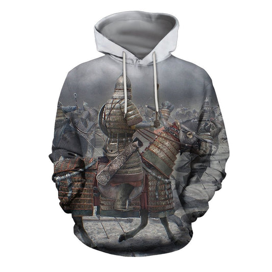 3D All Over Print Mongol Warriors War Hoodie - Amaze Style™-Apparel