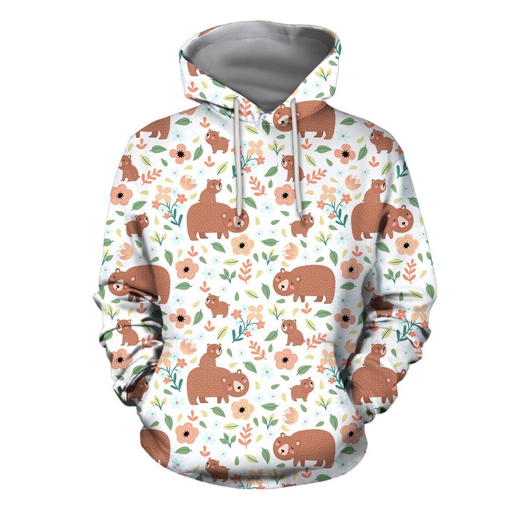 3D All Over Son And Mother Bear Hoodie - Amaze Style™-Apparel