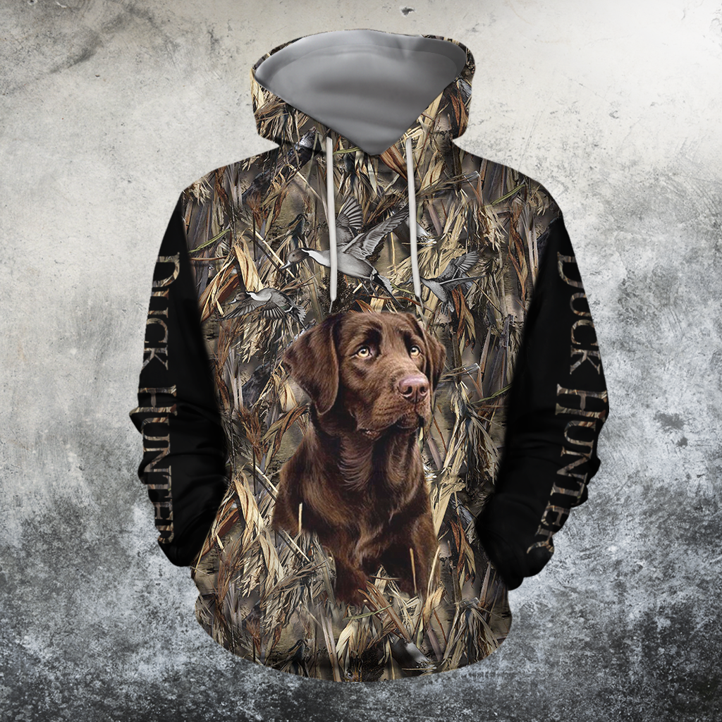3D All Over Printed Brown Dog hunting Hoodie - Amaze Style™-Apparel