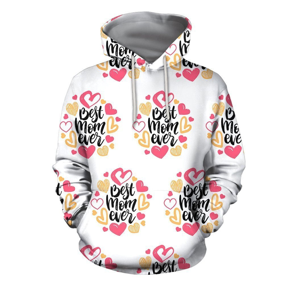 3D All Over Best I Love Mom Hoodie - Amaze Style™-Apparel