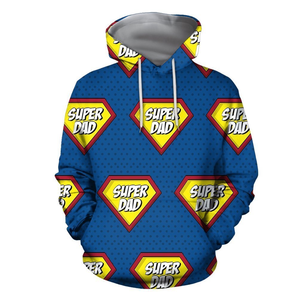3D All Over Super Dad Hoodie - Amaze Style™-Apparel