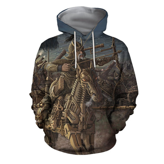 3D All Over Print Mongol Warriors Hoodie - Amaze Style™-Apparel