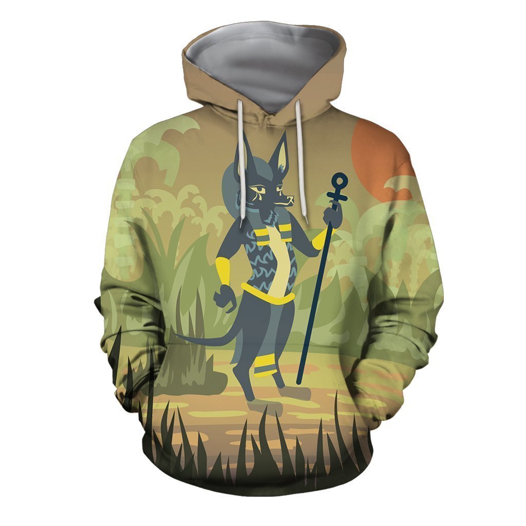3D All Over Print Anubis Paganism Hoodie - Amaze Style™-Apparel