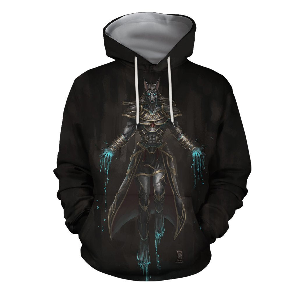 3D All Over Print Pin Anubis Hoodie - Amaze Style™-Apparel