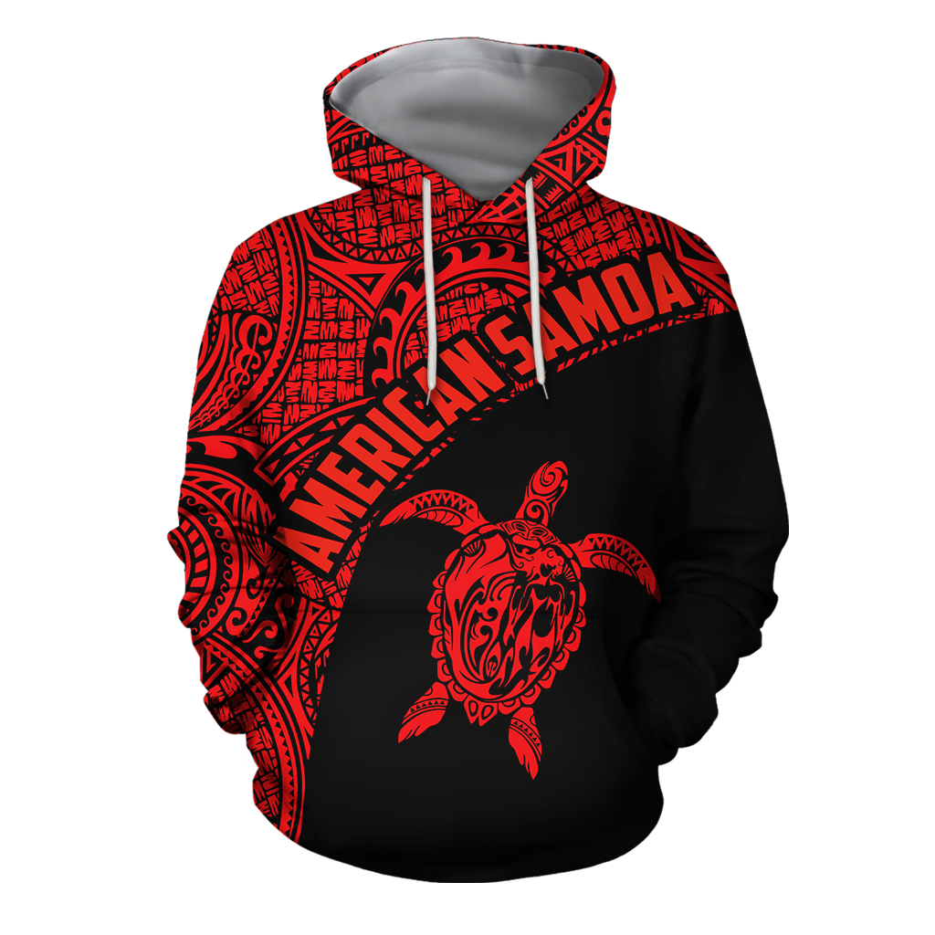 American Samoa Polynesian Hoodie - Red PL - Amaze Style™-Apparel