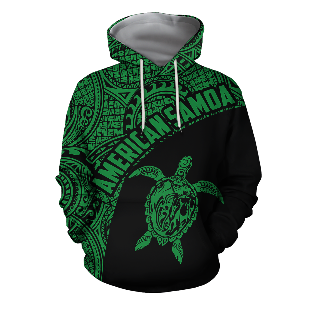 American Samoa Polynesian Hoodie - GREEN PL - Amaze Style™-Apparel