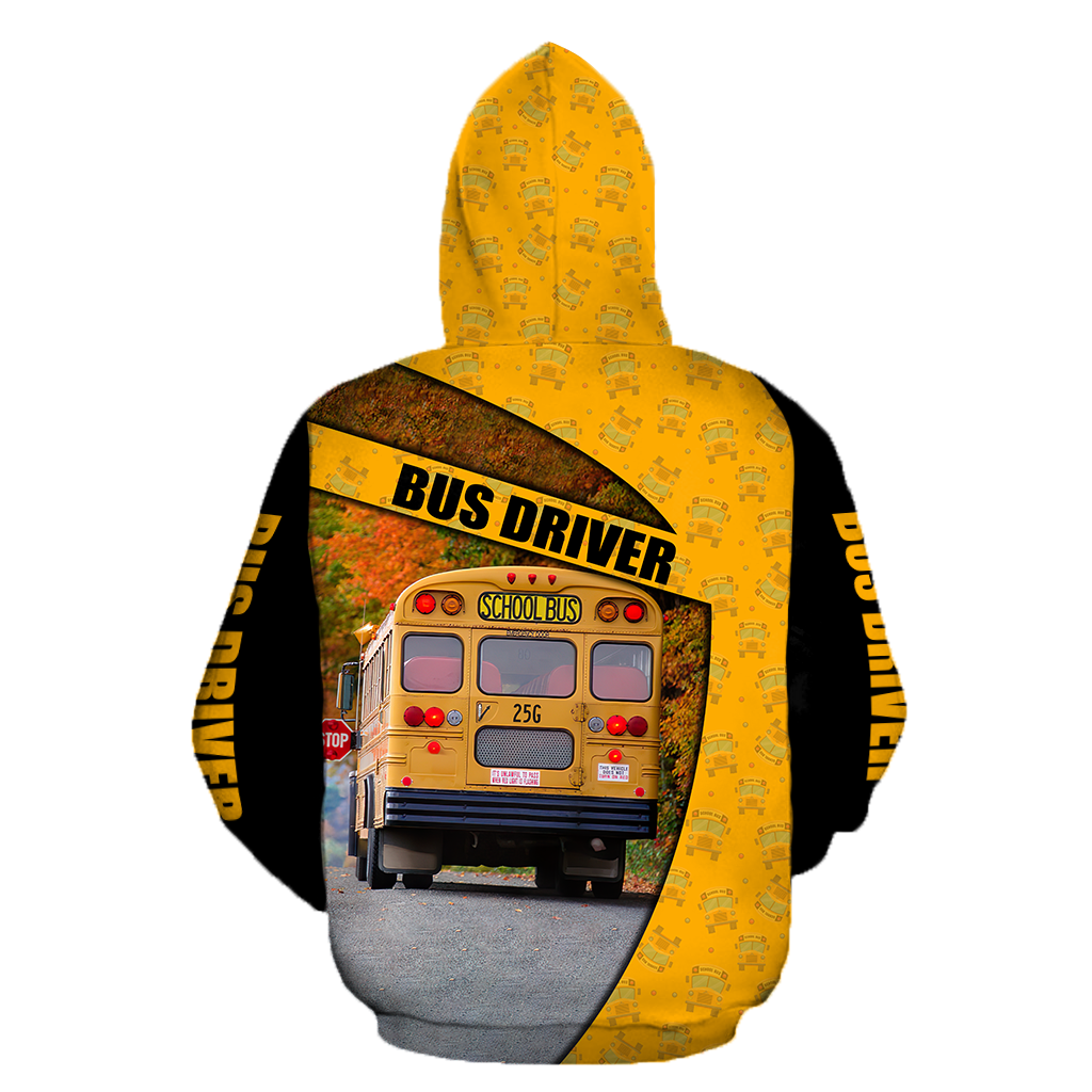Blue Bird Bus Driver 3D Hoodie JJ100104-Apparel-MP-Hoodie-S-Vibe Cosy™