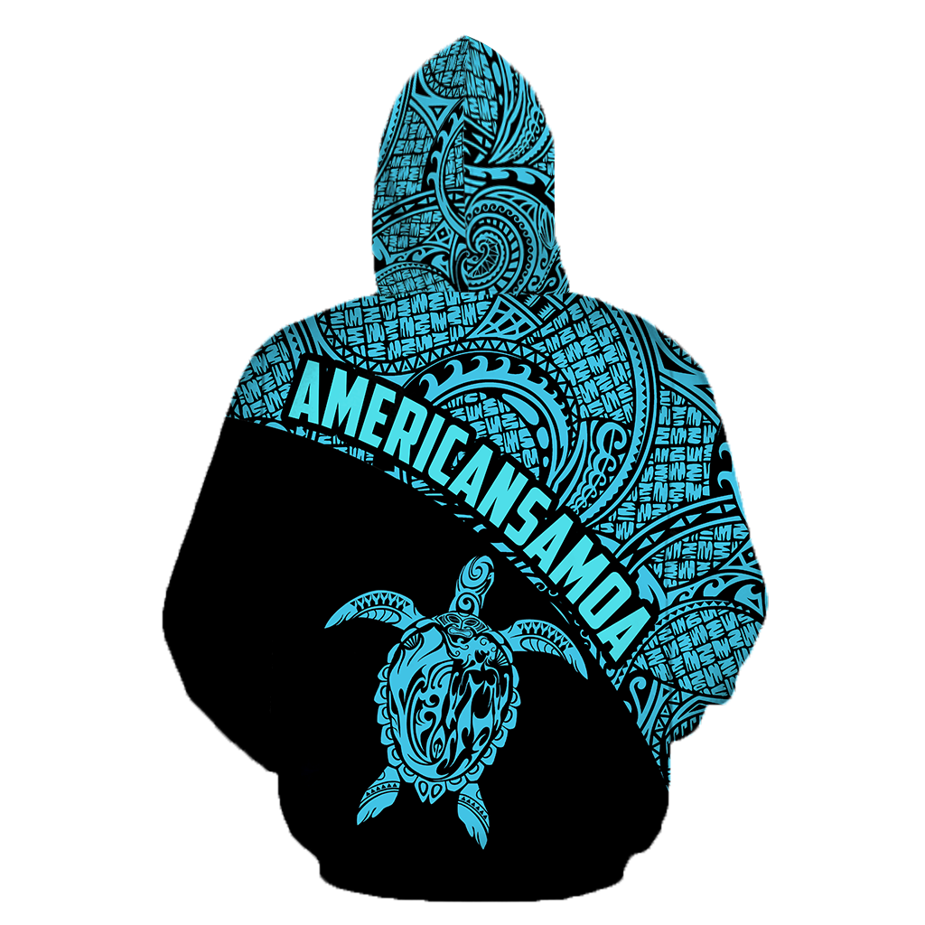 American Samoa Polynesian Hoodie - Blue PL - Amaze Style™-Apparel