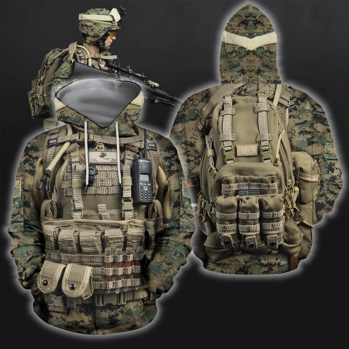 3D All Over Printed Marine Corps Uniforms - Amaze Style™-Apparel