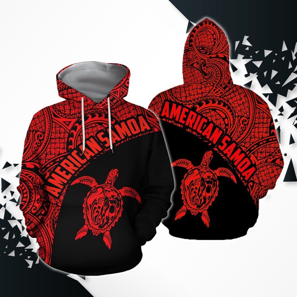American Samoa Polynesian Hoodie - Red PL - Amaze Style™-Apparel