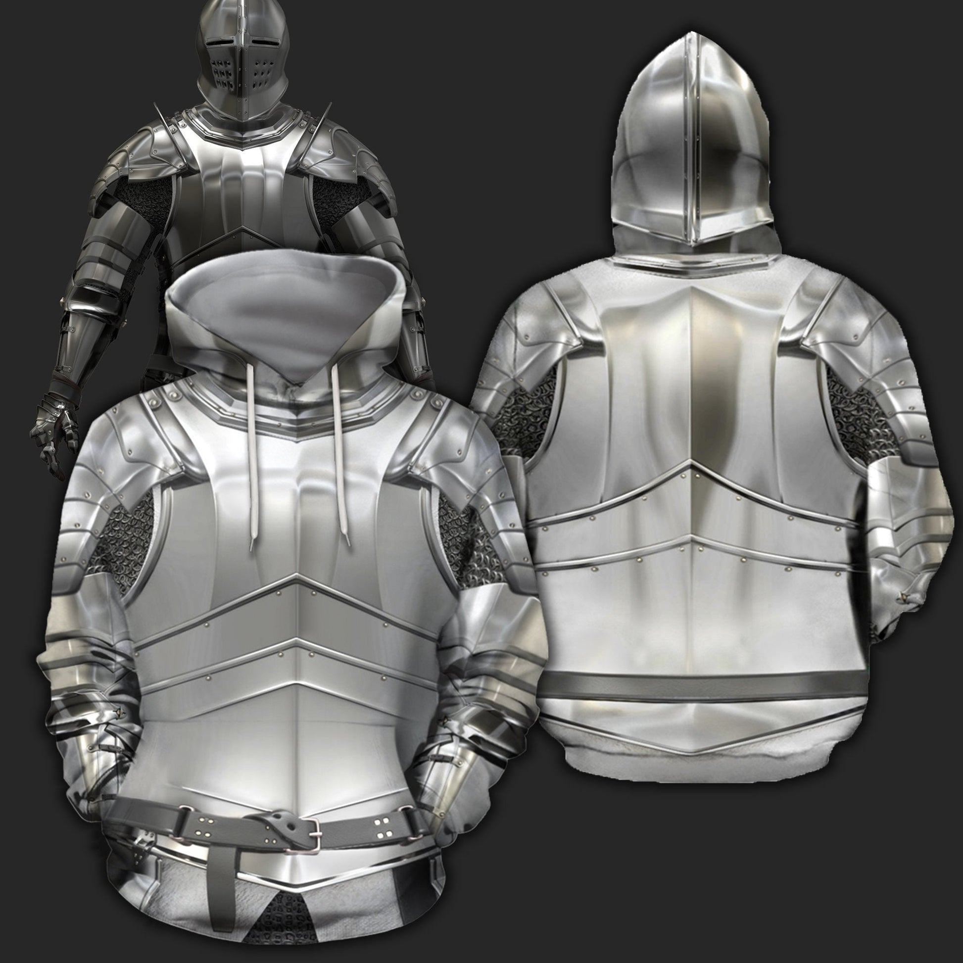 3D All Over Printed Knight Armor Tops - Amaze Style™-Apparel