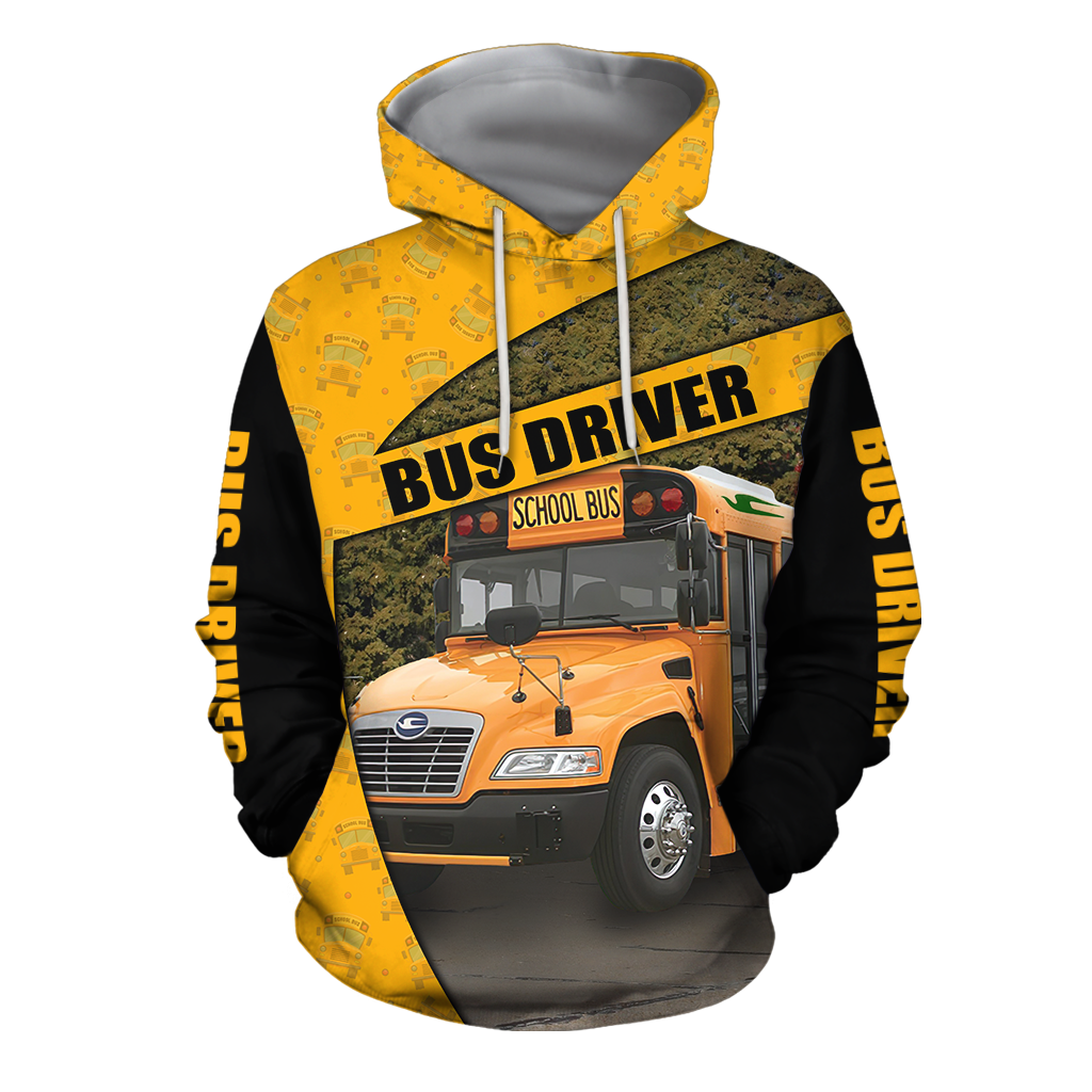Blue Bird Bus Driver 3D Hoodie JJ200401-Apparel-MP-Hoodie-S-Vibe Cosy™