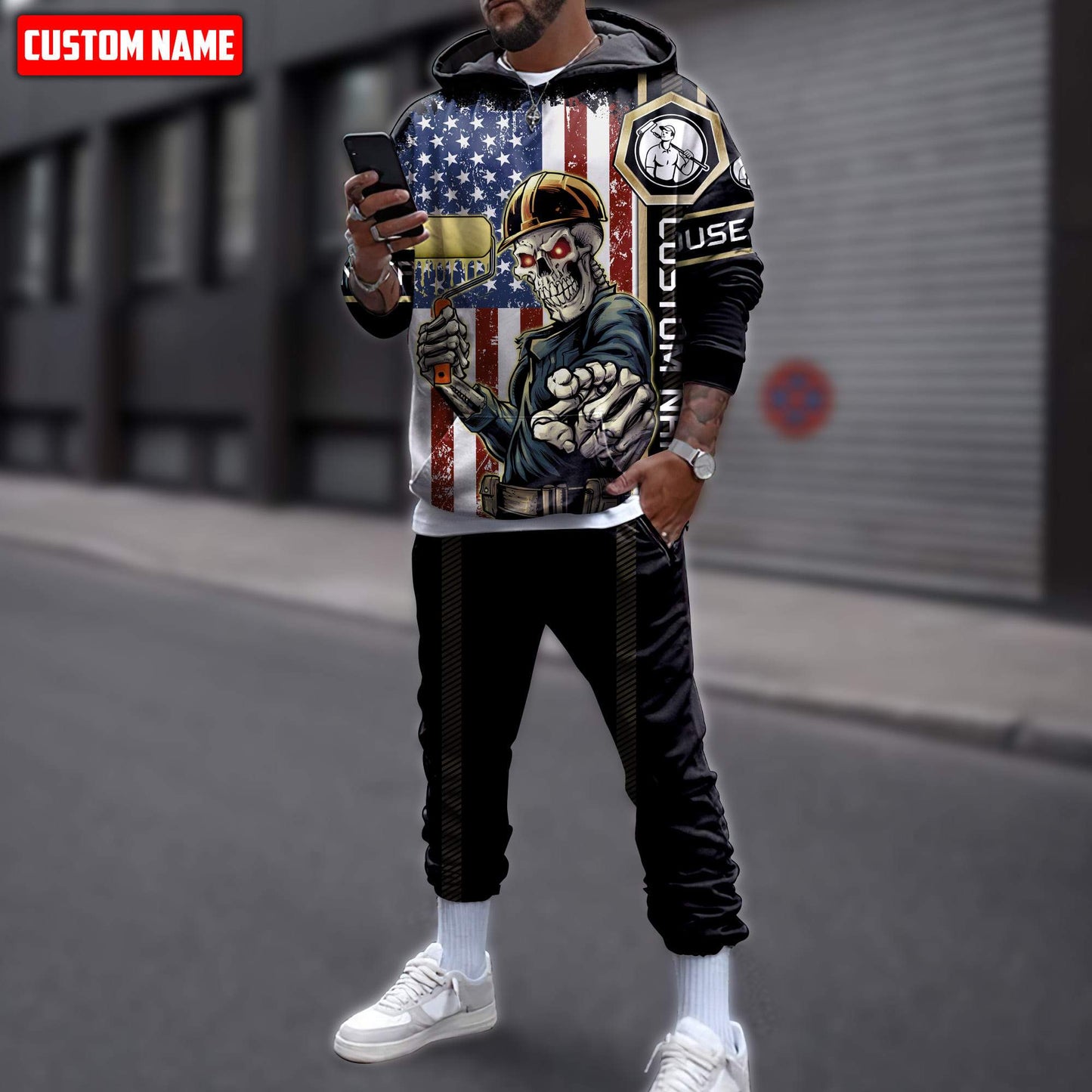 Tmarctee Customized Name House Painter 3D All Over Printed Combo Hoodie + Sweatpant HP11 DD25102103