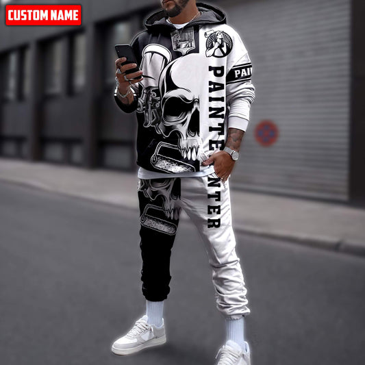 Tmarctee Customized Name House Painter 3D All Over Printed Combo Hoodie + Sweatpant HP12 MH21102107