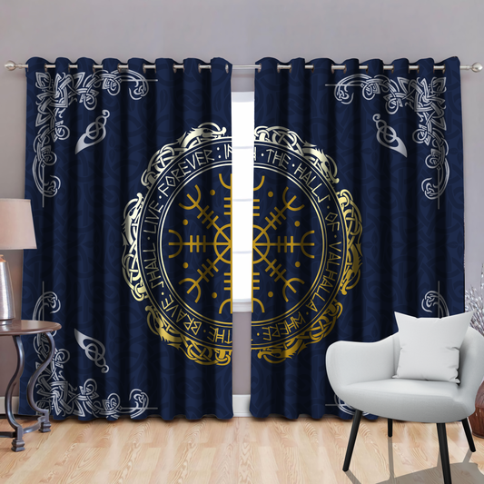 Vikings - The Helm Of Awe Thermal Grommet Window Curtains