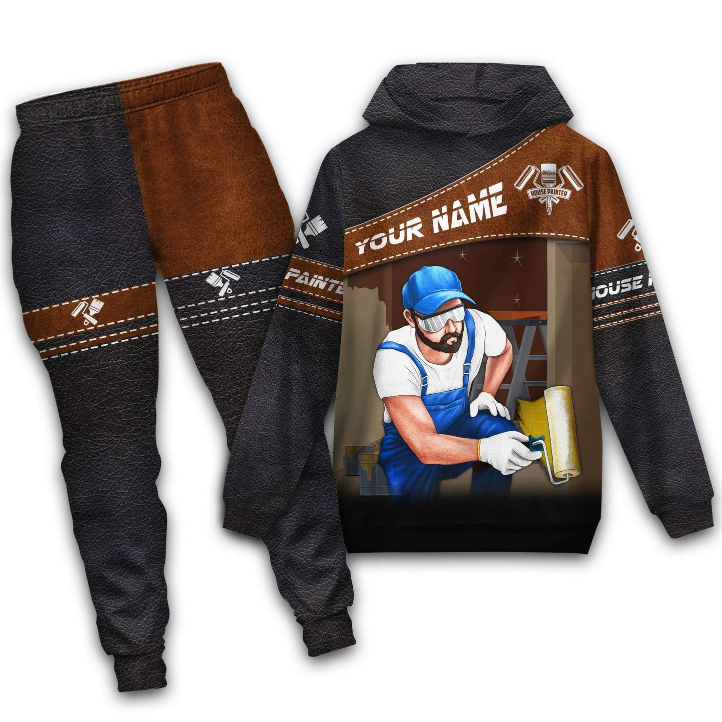 Tmarctee Customized Name House Painter 3D All Over Printed Combo Hoodie + Sweatpant HP13 MH26102102ND