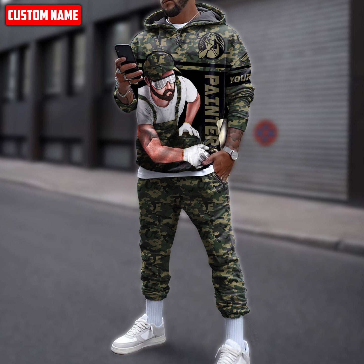 Tmarctee Customized Name House Painter 3D All Over Printed Combo Hoodie + Sweatpant HP28 SN06112104ND