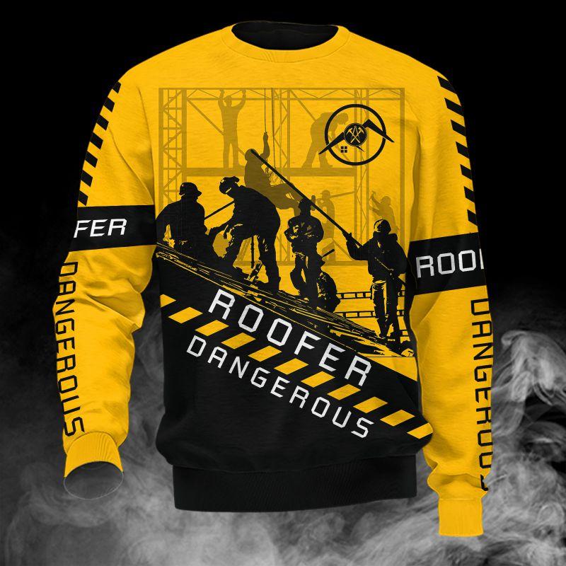 The Roofer Man Green 3D All Over Printed Shirts For Men
