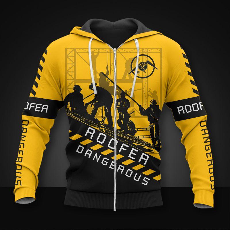 The Roofer Man Green 3D All Over Printed Shirts For Men