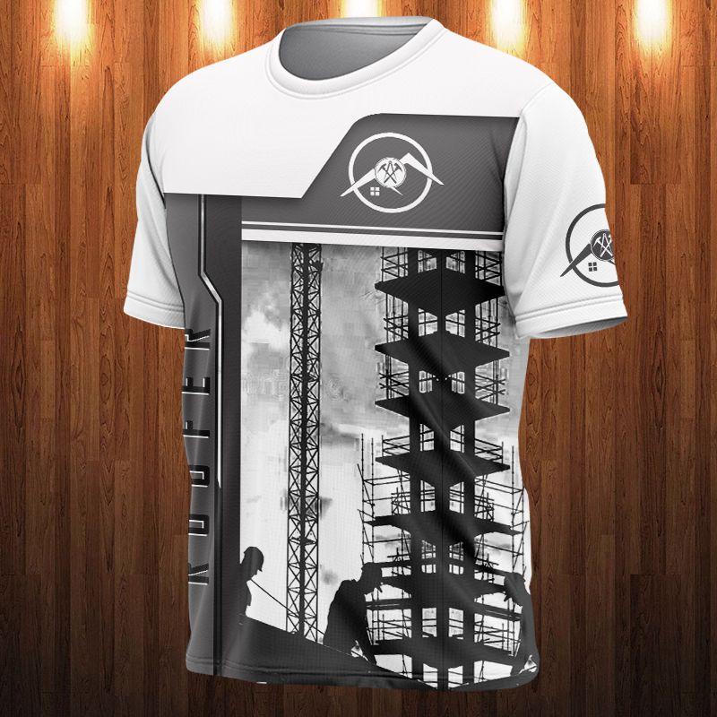 The Roofer Man Green 3D All Over Printed Shirts For Men