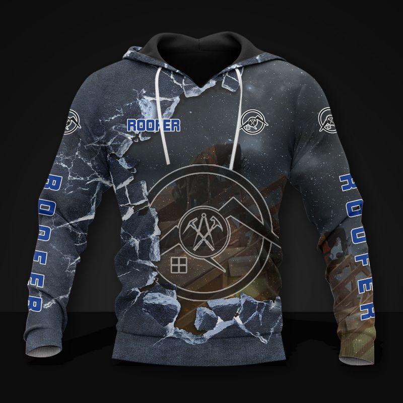 The Roofer Man Green 3D All Over Printed Shirts For Men