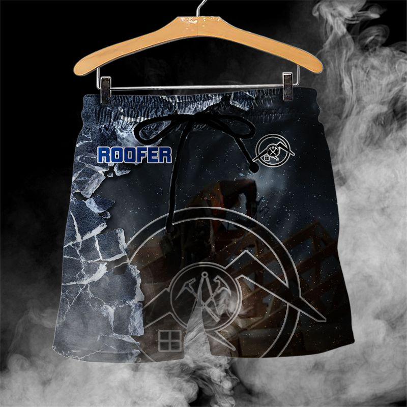 The Roofer Man Green 3D All Over Printed Shirts For Men